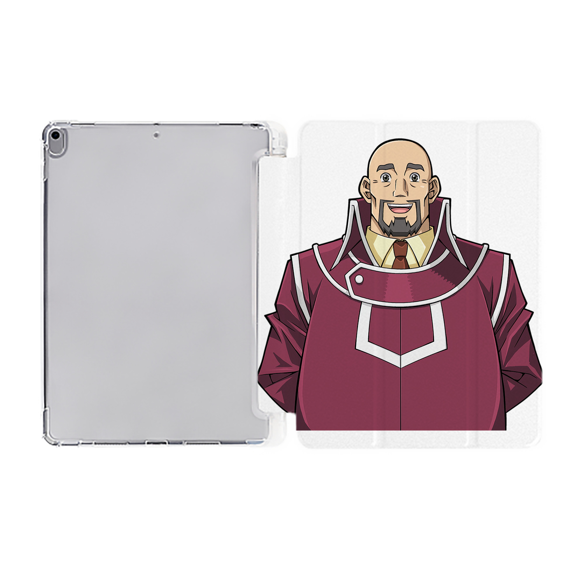 （画像用） 遊☆戯☆王 Yu-Gi-Oh! IPad ケース ペン収納付き 三つ折りスタンド PUレザー×シリコン 対応機種9.5/10.5/10.9インチ